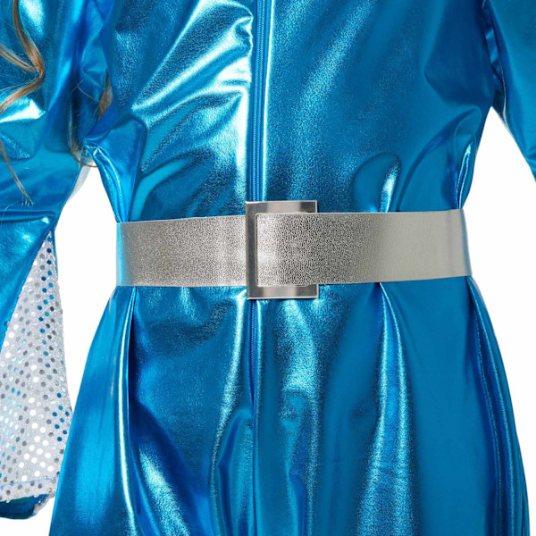 tectake Glitrende Disco Starlet børnekostume Blue 140 (9-10y)