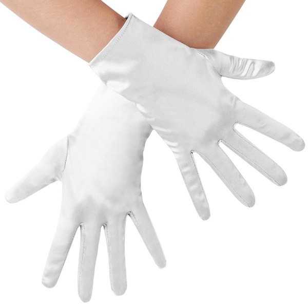 tectake Satin-handsker -  hvid White