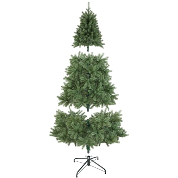 tectake Kunstigt juletræ Dancer med sprøjtestøbte nåle - 210 cm 210 cm Green