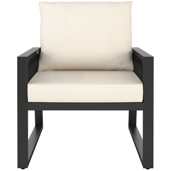 tectake Gartenlounge-sæt Captive i reb-design - Sæt 1 (1 x sofa / 1 x bord / 2 x lænestole) Sæt 1 (1 x sofa / 1 x bord / 2 x lænestole) Graphite grey