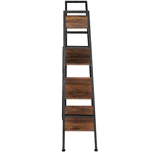 tectake Newcastle stigereol 57,5 x 35,5 x 139 cm -  Industrielt mørkt træ, rustikt Dark brown