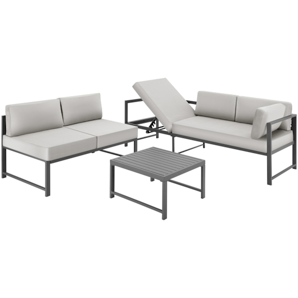 tectake Havesofasæt Faro Grey