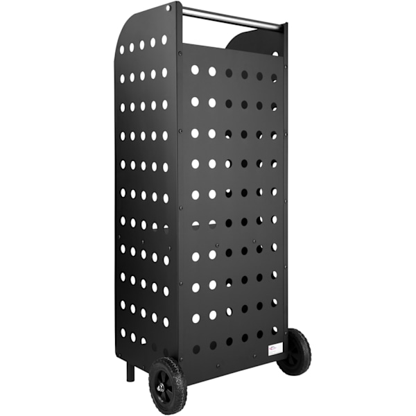 tectake Brændeholder med hjul Black