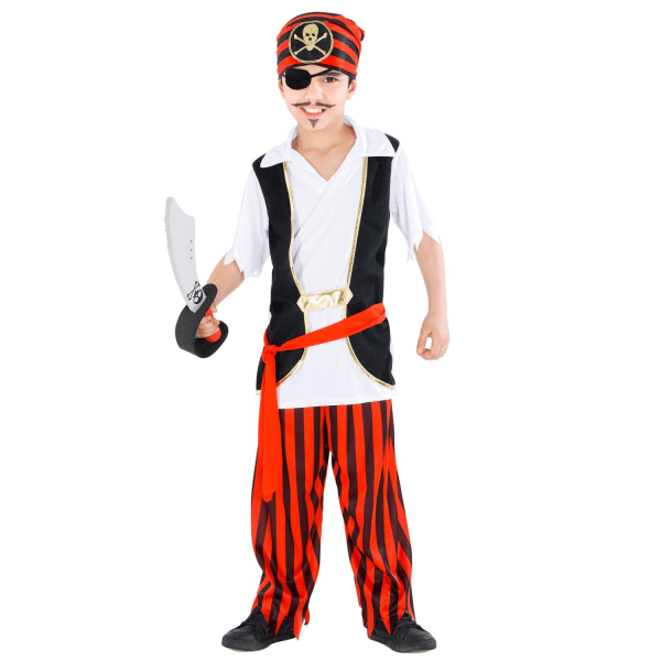 tectake Kaptajn pirat børnekostume Red 116 (5-6y)