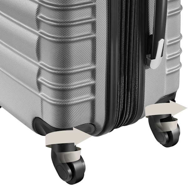 tectake Kufferter, sæt med 4 dele -  grå Grey one size