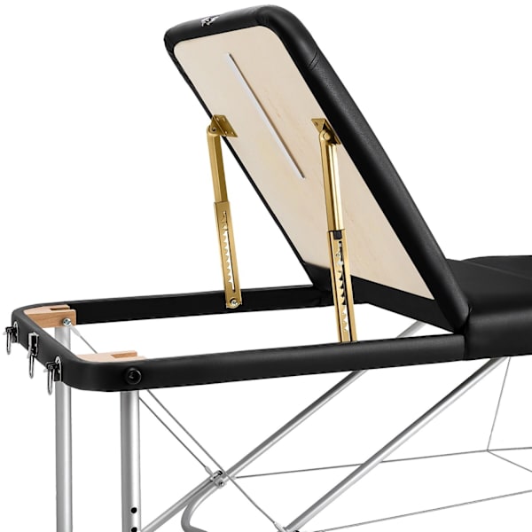 tectake Massagebriks i aluminium med 3 zoner, 5 cm polstring + taske -  sort Black