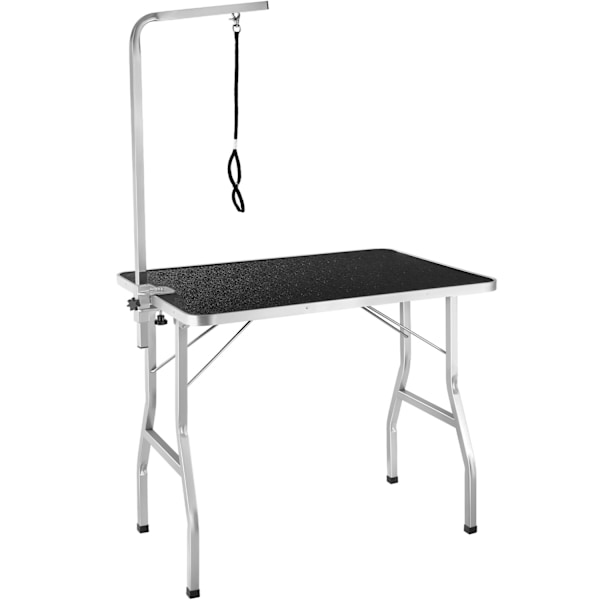 tectake Trimmebord med galge -  sort/grå Grey