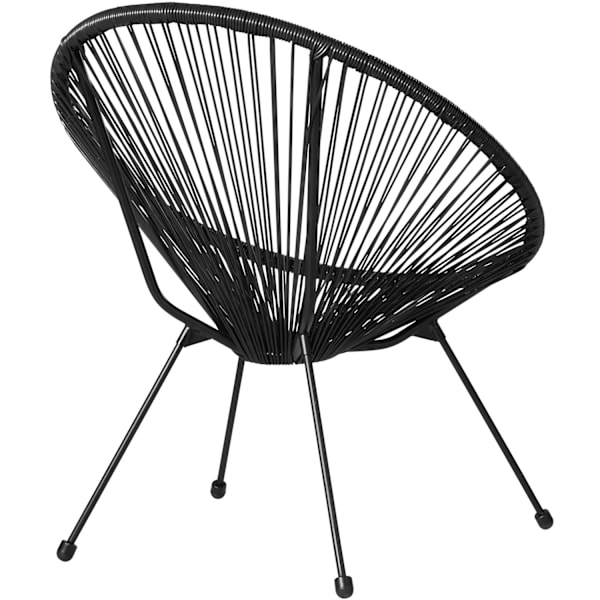 tectake 2 Havestole Santana med bord -  sort Black
