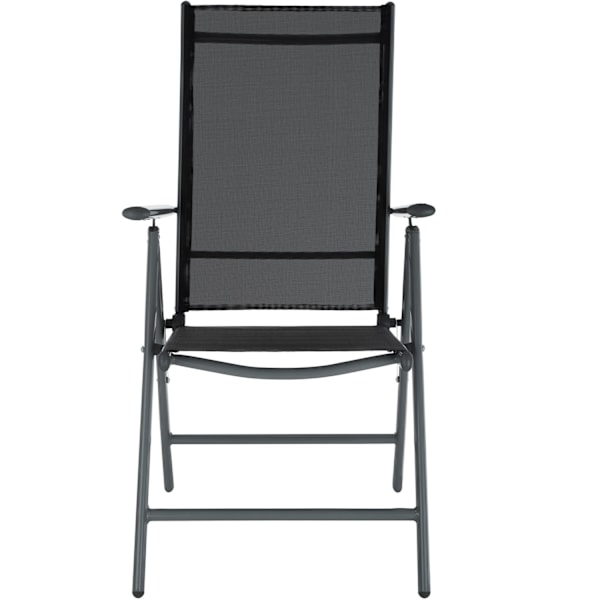 tectake Aluminium havemøbler, bord og 6 stole -  anthrazit Graphite grey
