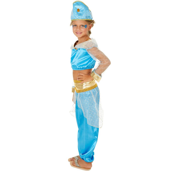tectake Orientprinsesse børnekostume Blue 116 (5-6y)