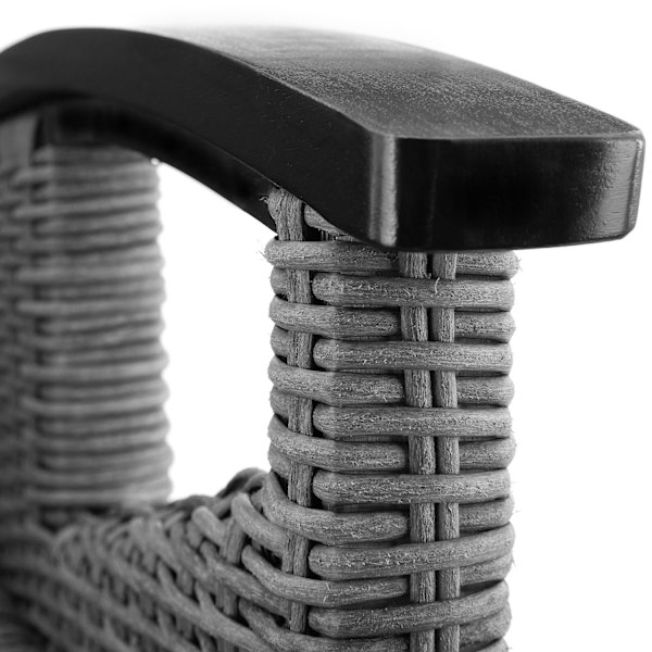 tectake Polyrattan havebord Taranto med 4 stole Rosarno -  grå Grey