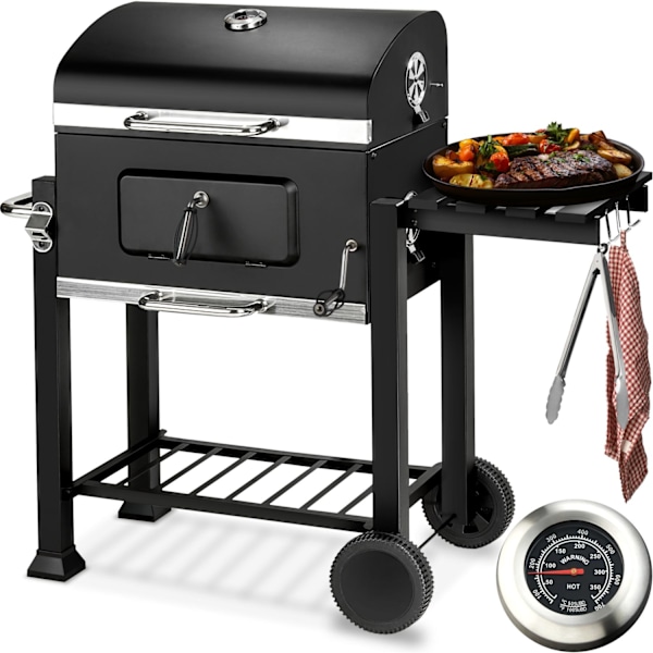 tectake Trækulsgrill Florian Sort