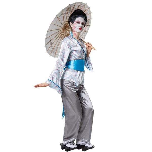 tectake Fortryllende Geisha kostume Blue L