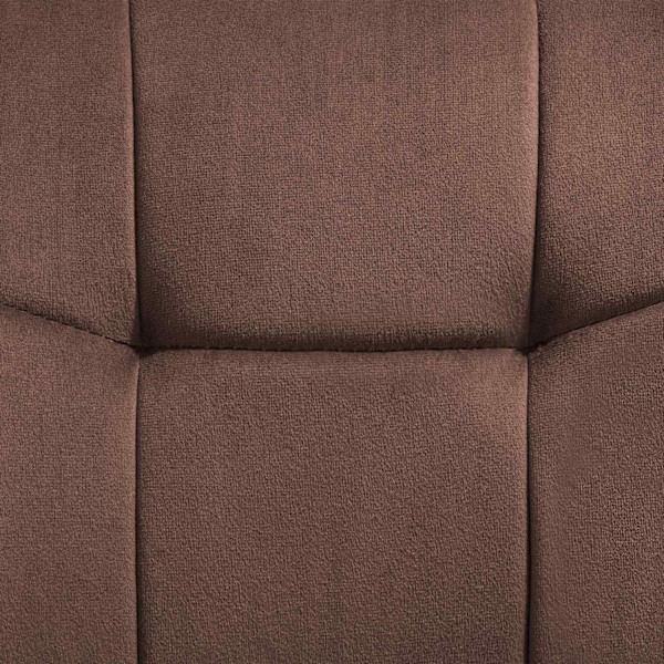 tectake Stol Marilyn, velour, quiltet -  brun/sort Black