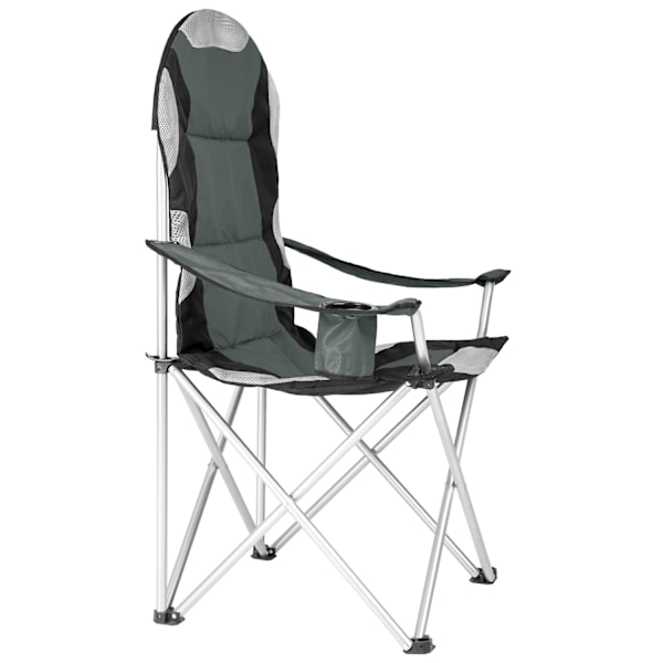 tectake Polstret campingstol -  grå Grey