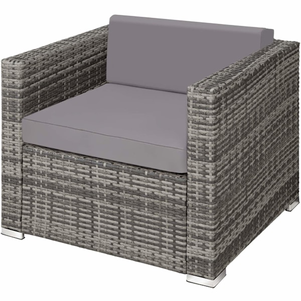 tectake Polyrattan loungesæt Milano -  grå Grey