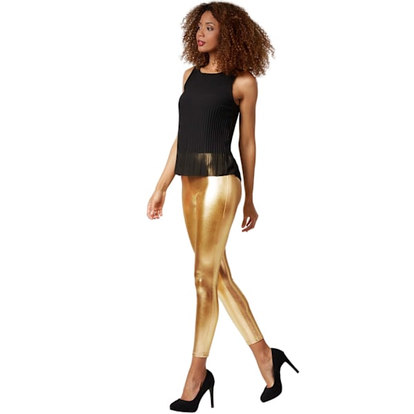 tectake Leggings i metallisk look guld Gold XXL