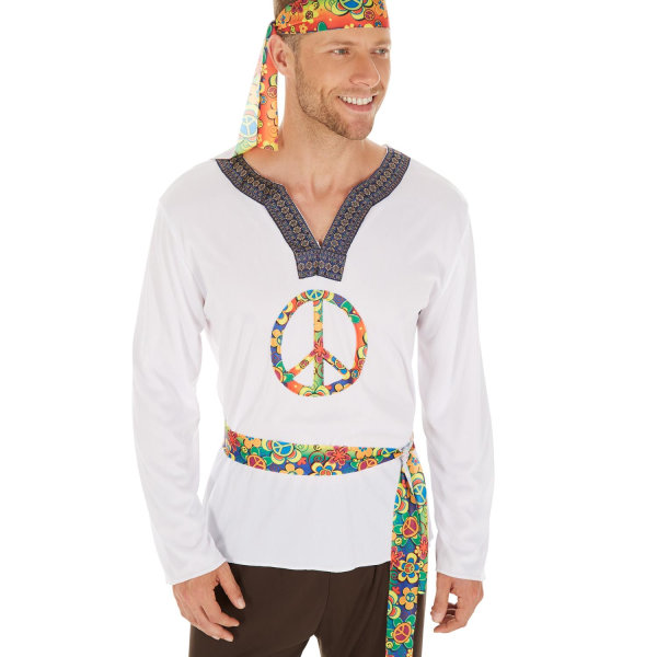 tectake Hippie Jimmy kostume White XL
