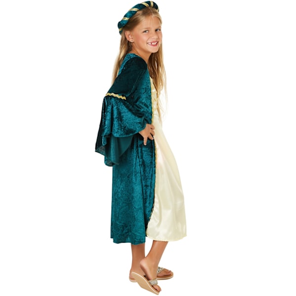 tectake Slotsprinsesse børnekostume Blue 128 (7-8y)