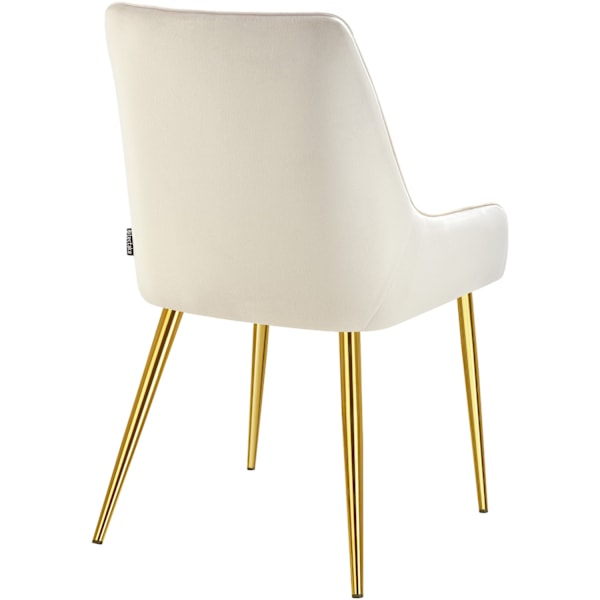 tectake Spisebordsstol Avane, velour, bæreevne 120 kg -  beige Beige