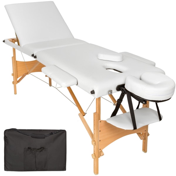 tectake Massagebriks med 3 zoner, polstring + taske -  hvid White