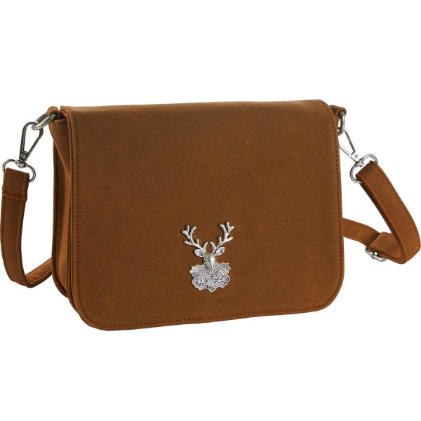 tectake Håndtaske med hjorte-dekoration -  brun Brown one size