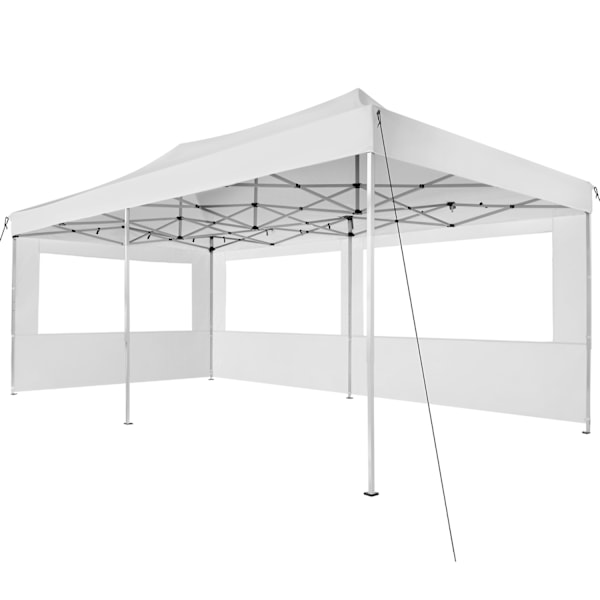 tectake Easy up pavillon Viola 3x6 m med 4 sidestykker -  hvid White