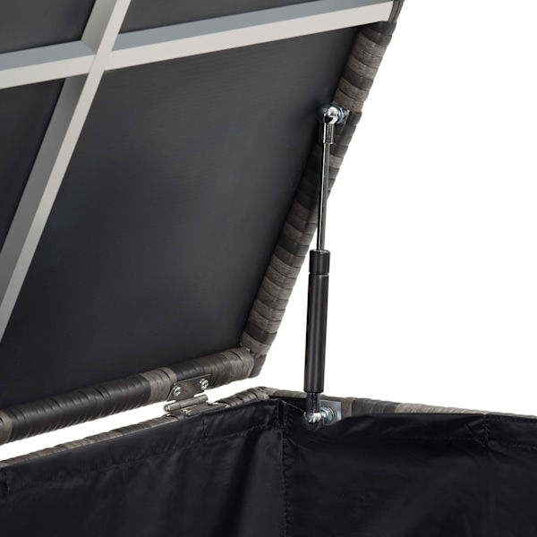 tectake Hyndeboks med aluminiumsramme og hjul 297L, 117x54x64cm -  grå Grey
