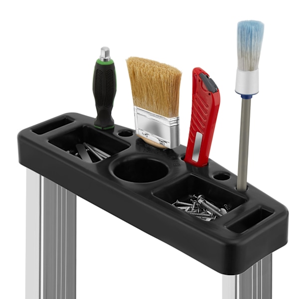 tectake 4-i-1 kombineret stillads og stige Silver