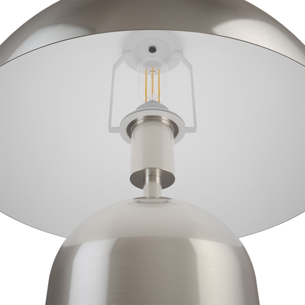 tectake Lille bordlampe Altea, 40W -  Mat nikkel Mat nikkel