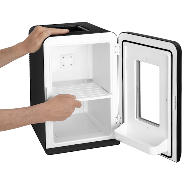 tectake Bærbart mini køleskab med 2 i 1 funktion 27x31x41cm Black