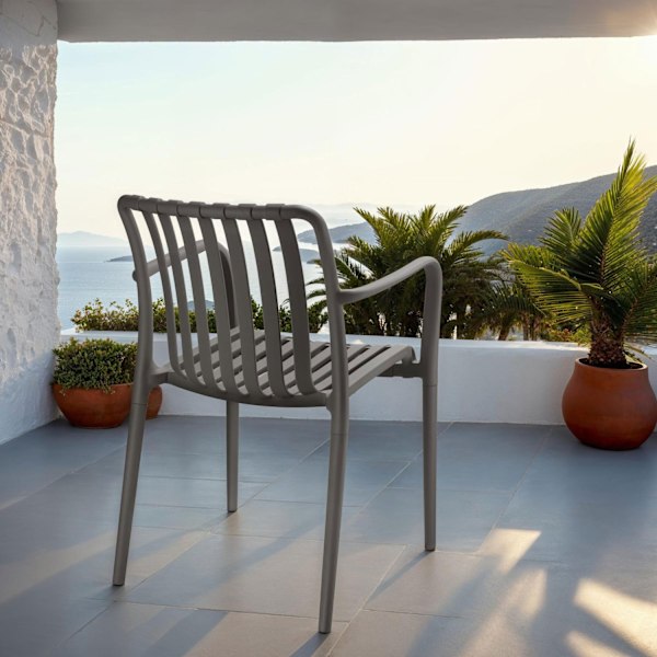 Havestole Alcudia, vejrbestandige, stabelbare - anthrazit,Sæt med 6 stk. Graphite grey