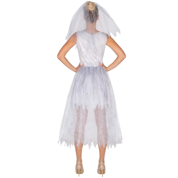 tectake Zombiebrud Halloweenkostume White L