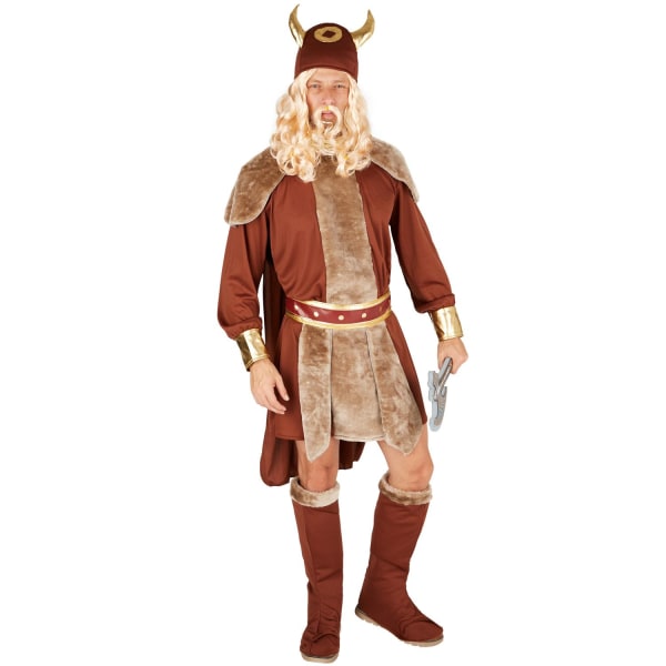 tectake Vikingehøvding kostume mand Brown M