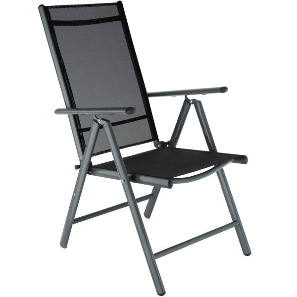 tectake Aluminium havemøbler 6+1 -  mørkegrå Dark grey