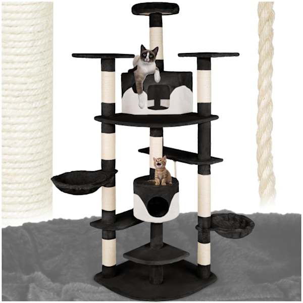 tectake Kradsetræ Nelly -  sort/hvid White