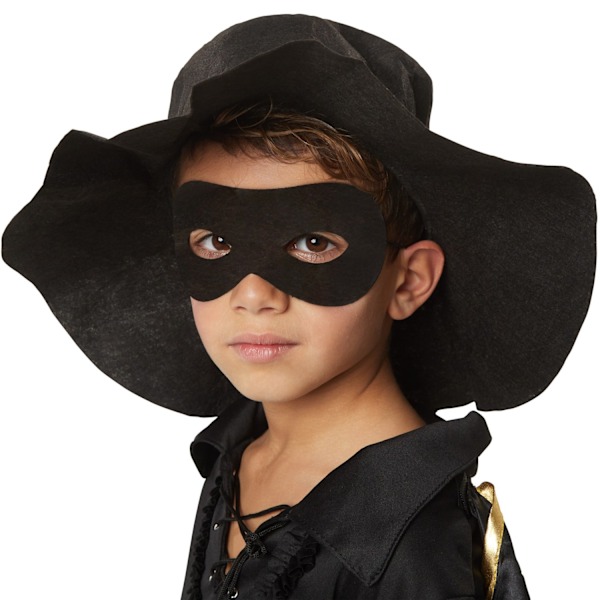 tectake Zorro børnekostume Black 140 (9-10y)