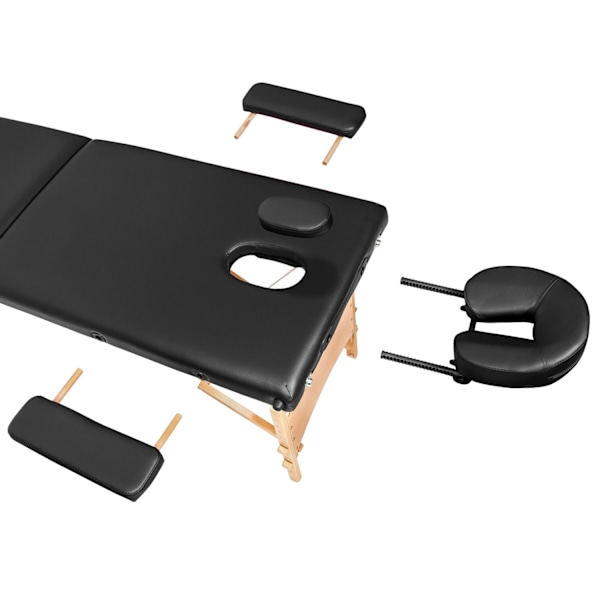 tectake Massagebriks med 3 zoner, polstring + taske -  sort Black
