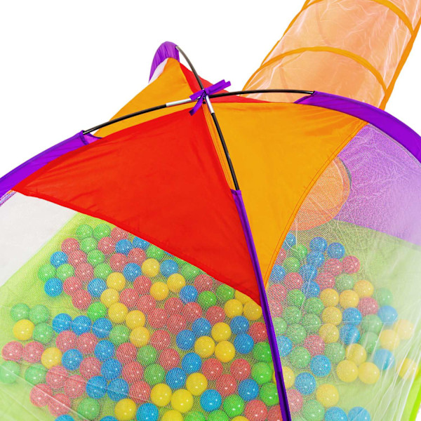 tectake Børnetelt med tunnel, 200 bolde og taske -  flere farver Multicolor