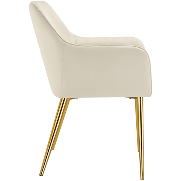 tectake Lænestol Avane, velour, polstret -  beige Beige