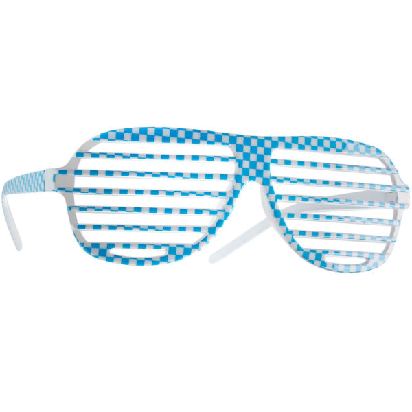 tectake Party-gitterbriller -  blå//hvid White one size