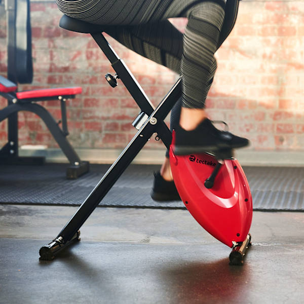 tectake Motionscykel FitX, foldbar med træningscomputer - 113 x 41 x 81 cm 113 x 41 x 81 cm Black