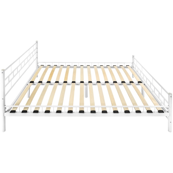 tectake Sengeramme med lameller - 200 x 140 cm White one size