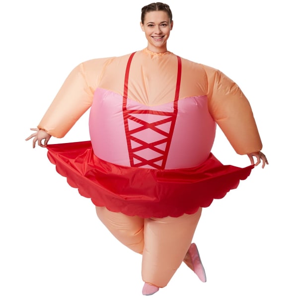 tectake Selvoppusteligt kostume Ballerina Light pink