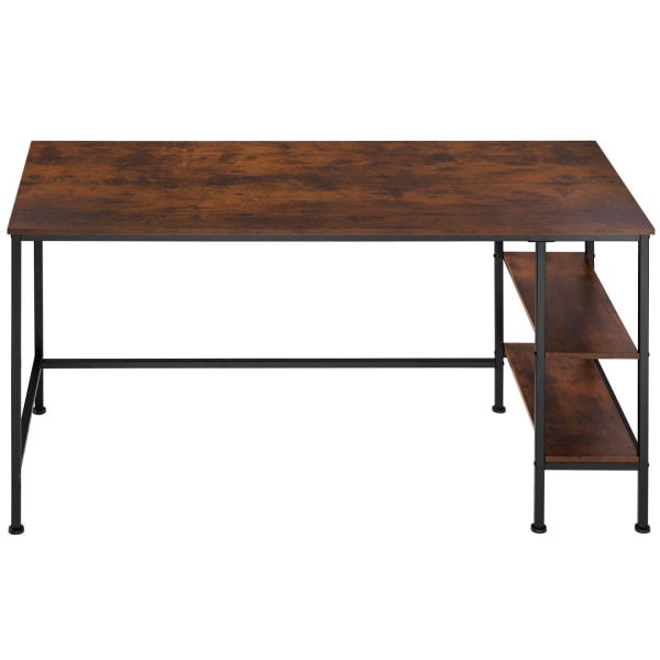 tectake Skrivebord Donegal 140x60x76,5cm -  Industrielt mørkt tr Dark brown