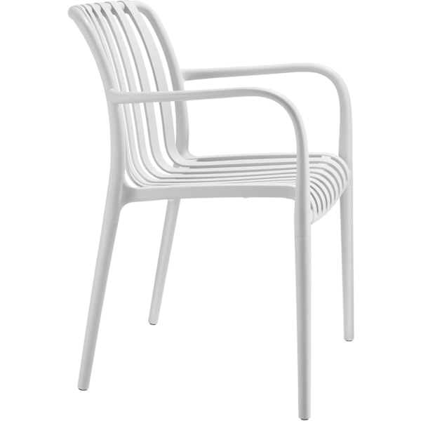 Havestole Alcudia, vejrbestandige, stabelbare - hvid,Sæt med 2 stk. White