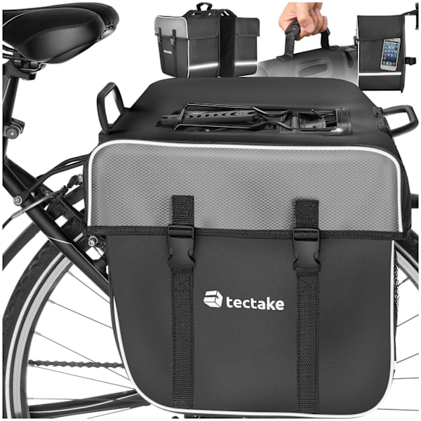 tectake cykeltasker 35 liter Black