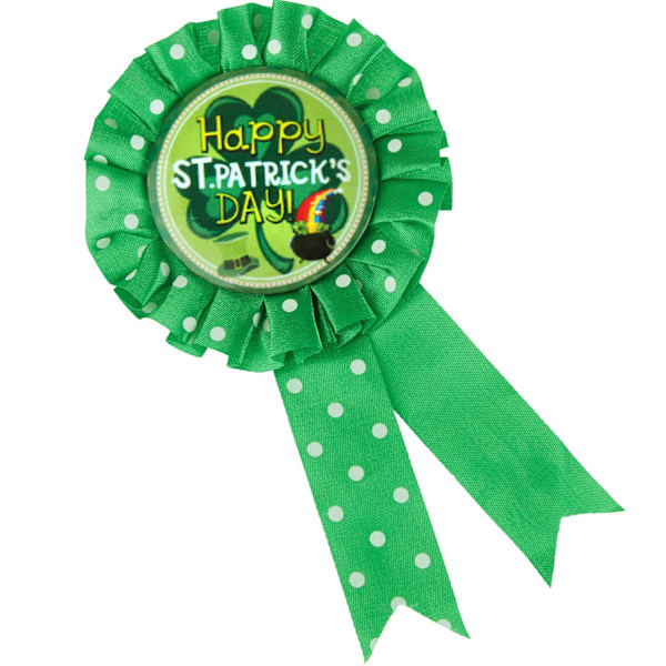 tectake St. Patrick’s Day Broche med tekst Green one size