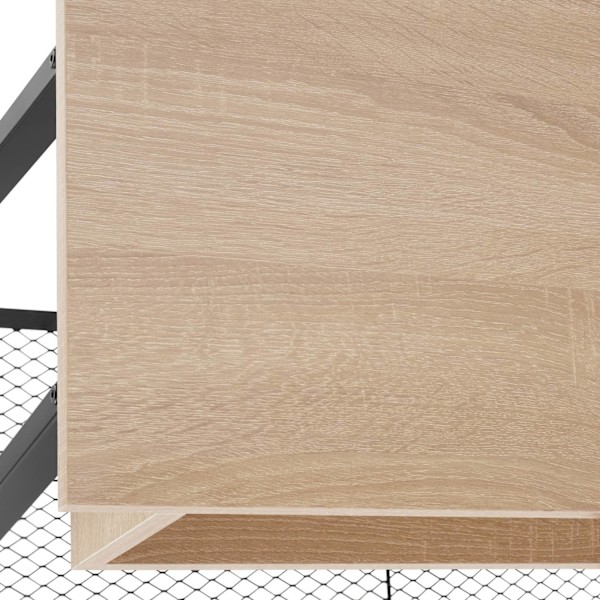 tectake Konsolbord Tralee 100x35x80,5cm -  Industrielt lyst træ, egetræ Sonoma Light brown