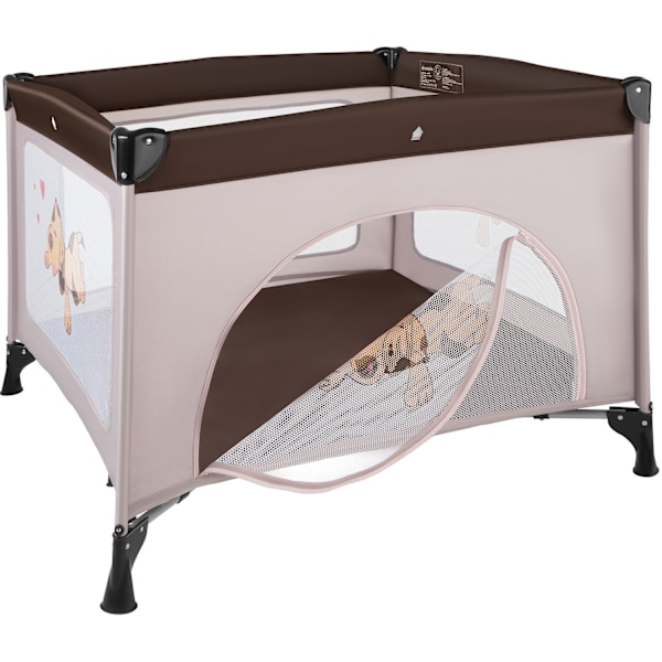 tectake Kravlegård Tommy Junior 105x105x78cm -  brun Brown